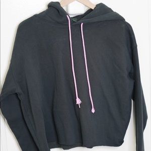 NWOT gray cropped hoodie